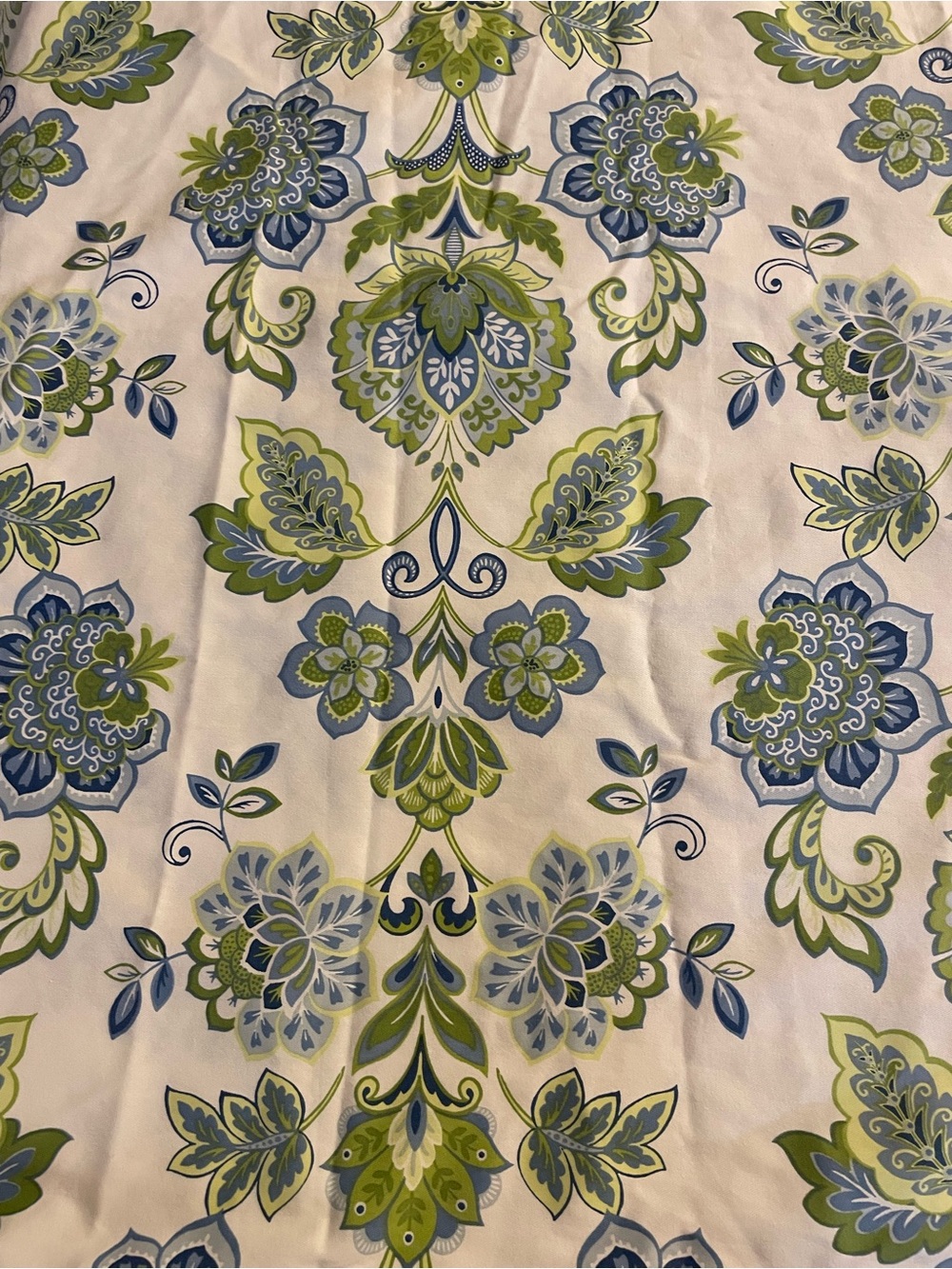 Cynthia Rowley Green and Blue Floral Shower Curtain - Picture 4 of 8